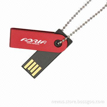Promotional Swivel USB Flash Drive, Supports Plug-and-play Function